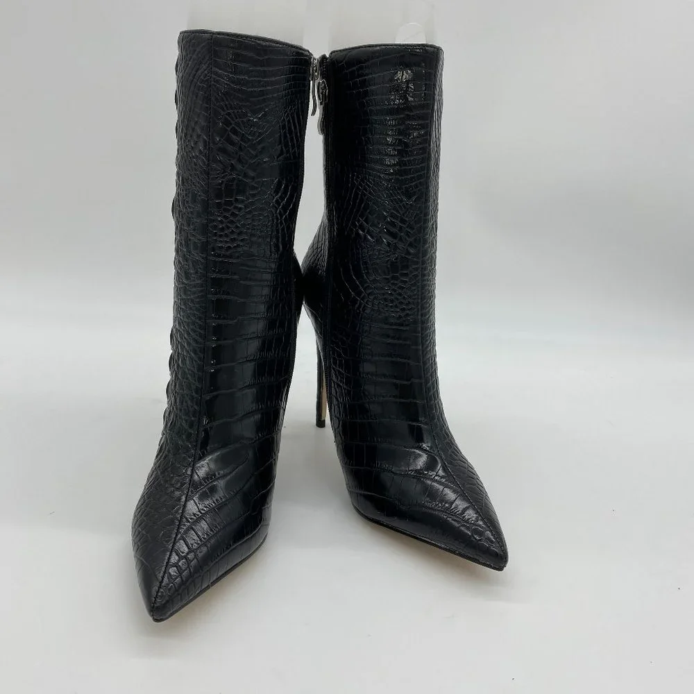 FSJ Fashion High Heel Ankle Boots Closed Pointed - Picture 2 of 9